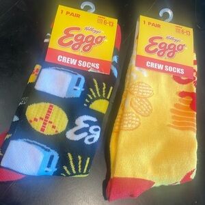 Crew Socks - Black and Yellow adult new eggo socks